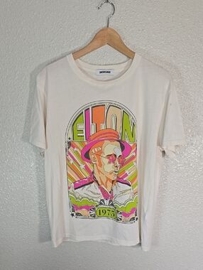 Daydreamer Cream Elton 1975 Neon Graphic Tee
